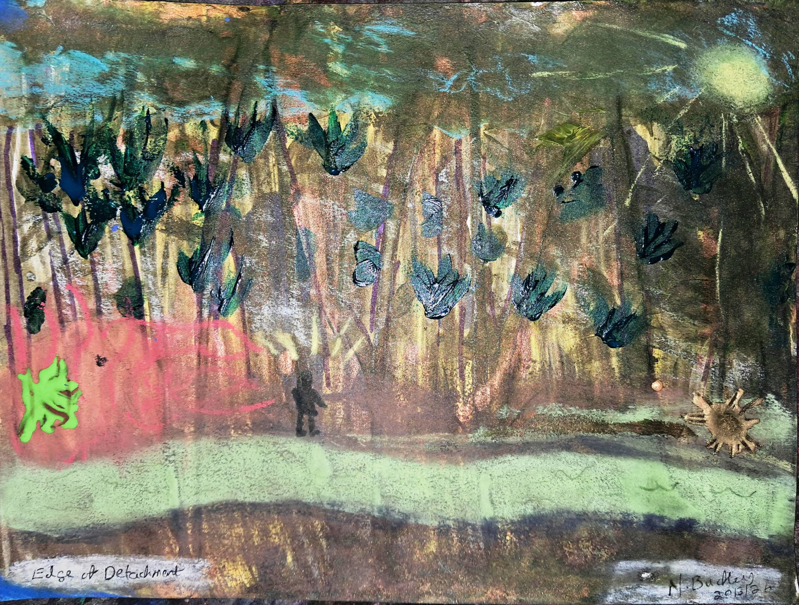 Abstract painting: Edge of Detachment